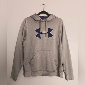 Under Armour Mens Gray Blue Hoodie Size Medium, EUC